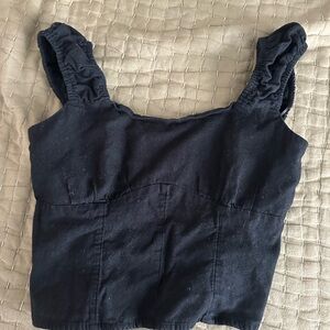 Abercrombie & Fitch Black Sleeveless Top